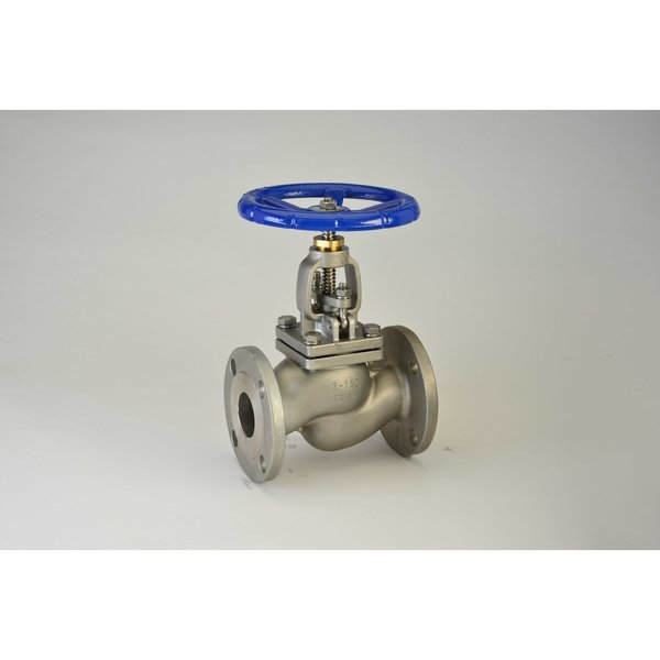 Chicago Valves And Controls 1-1/2", Stainless Steel Class 150 Flanged Globe Valve 31611015
